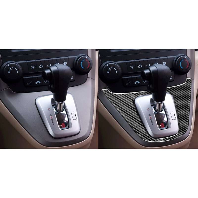 Carbon Fiber Car Gear Panel Frame Decorative Sticker for Honda CRV 2007-2011,Left and Right Drive Un