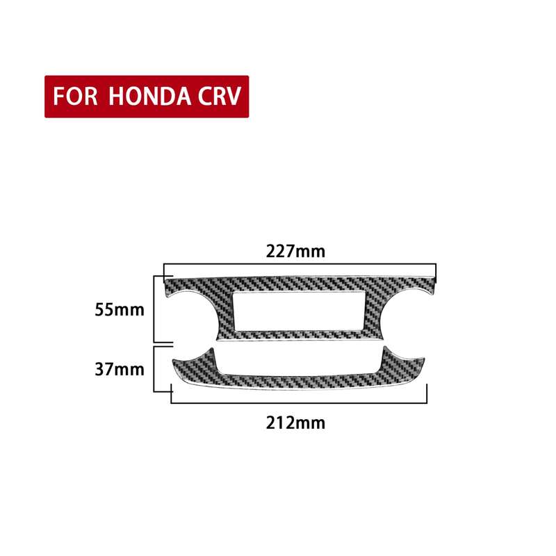 2 PCS / Set Carbon Fiber Car Central Control CD Volume Switch Frame Decorative Sticker for Honda CRV