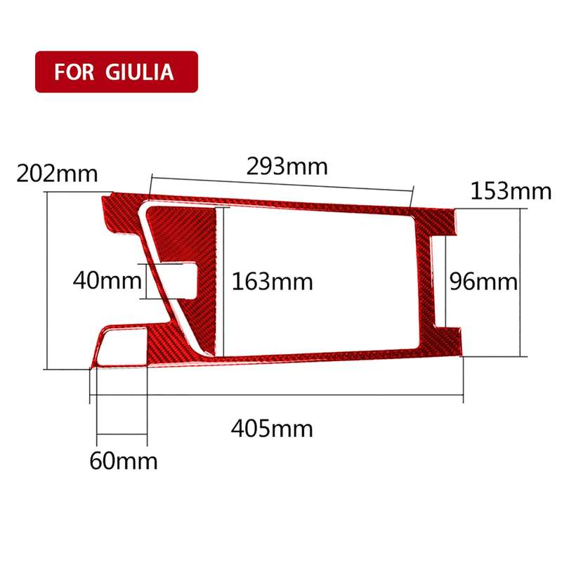 2 PCS / Set Carbon Fiber Car Armrest Box Frame Decorative Sticker for Alfa Romeo Giulia 2017-2019,Le
