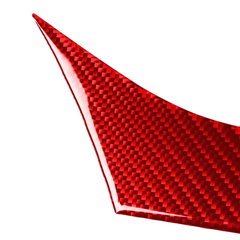 Carbon Fiber Car Dashboard Strip Decorative Sticker for Alfa Romeo Giulia 2017-2019,Left Drive (Red)
