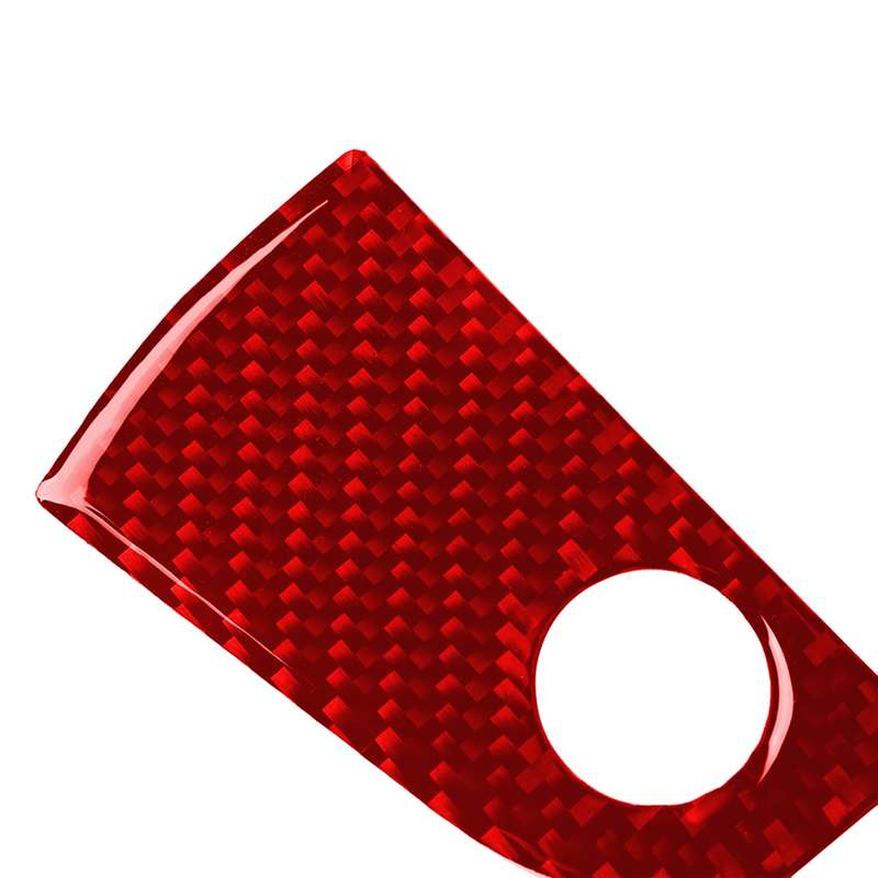 Carbon Fiber Car Co-pilot Storage Decorative Sticker for Alfa Romeo Giulia 2017-2019,Left Drive (Red