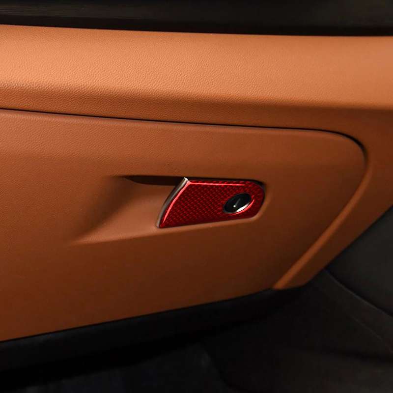 Carbon Fiber Car Co-pilot Storage Decorative Sticker for Alfa Romeo Giulia 2017-2019,Right Drive (Re