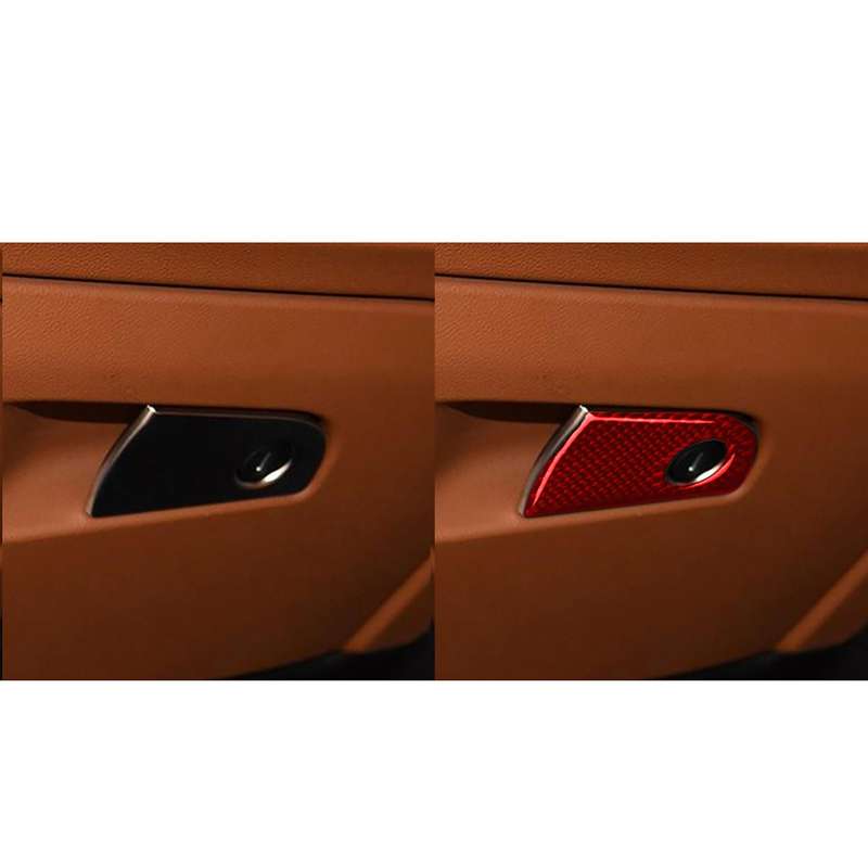 Carbon Fiber Car Co-pilot Storage Decorative Sticker for Alfa Romeo Giulia 2017-2019,Right Drive (Re