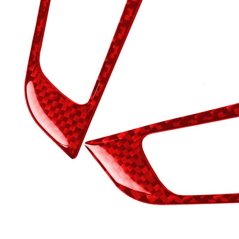 2 PCS / Set Carbon Fiber Car Steering Wheel Button Panel Decorative Sticker for Alfa Romeo Giulia 20