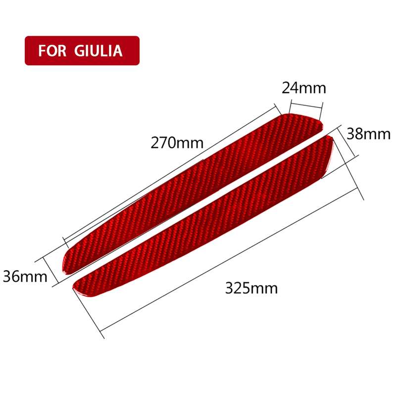 2 PCS / Set Carbon Fiber Car Welcome Pedal Decorative Sticker for Alfa Romeo Giulia 2017-2019,Left a