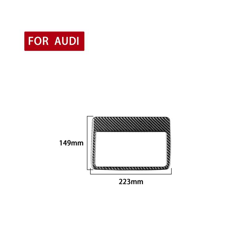 Carbon Fiber Car Navigation Frame Decorative Sticker for Audi Q3 2013-2018,Left and Right Drive Univ