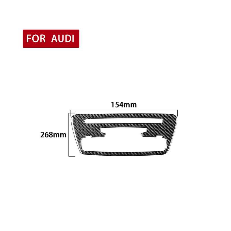 Carbon Fiber Car Central Control CD Panel Decorative Sticker for Audi Q3 2013-2018,Left and Right Dr