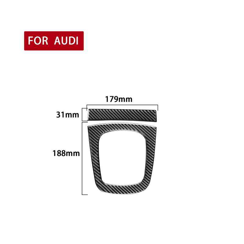 2 PCS / SetCarbon Fiber Car Gear Panel Decorative Sticker for Audi Q3 2013-2018,Left and Right Drive