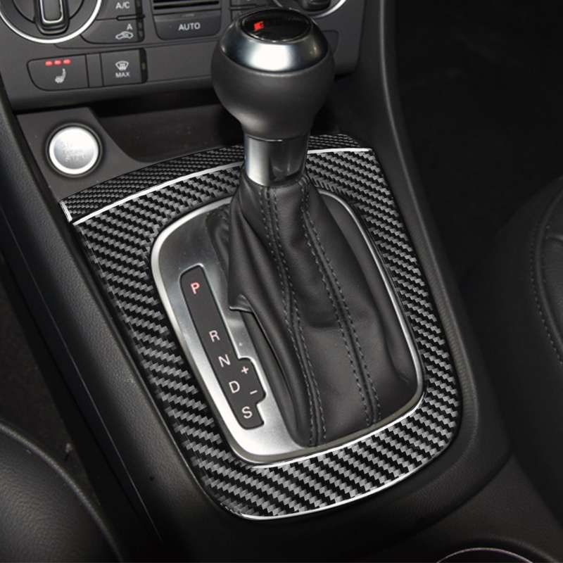 2 PCS / SetCarbon Fiber Car Gear Panel Decorative Sticker for Audi Q3 2013-2018,Left and Right Drive