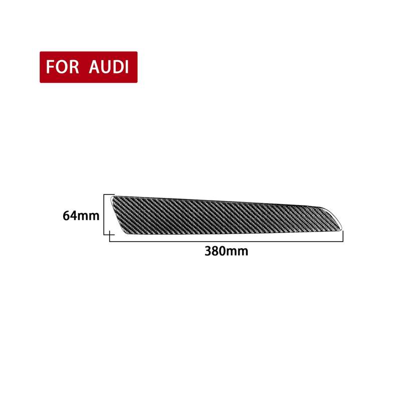 Carbon Fiber Car Co-pilot Trim Decorative Sticker for Audi Q3 2013-2018,Left Drive