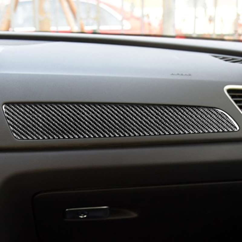 Carbon Fiber Car Co-pilot Trim Decorative Sticker for Audi Q3 2013-2018,Left Drive