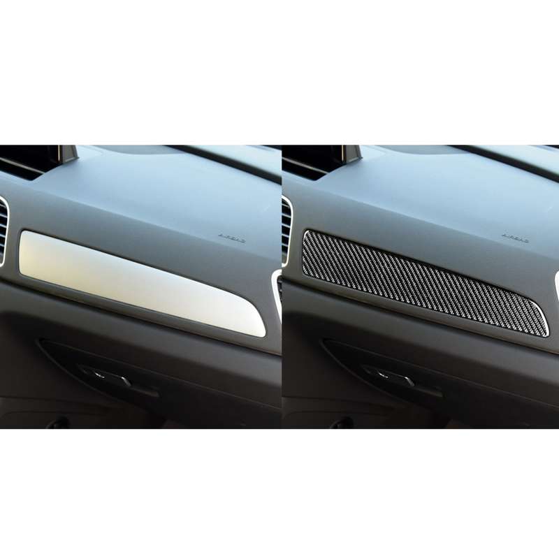 Carbon Fiber Car Co-pilot Trim Decorative Sticker for Audi Q3 2013-2018,Left Drive