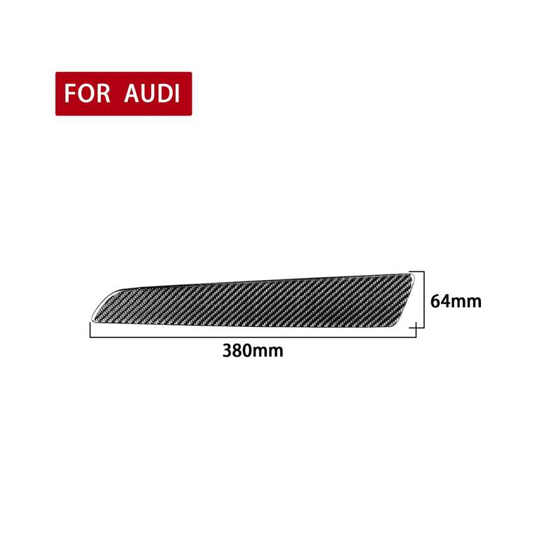 Carbon Fiber Car Co-pilot Trim Decorative Sticker for Audi Q3 2013-2018,Right Drive
