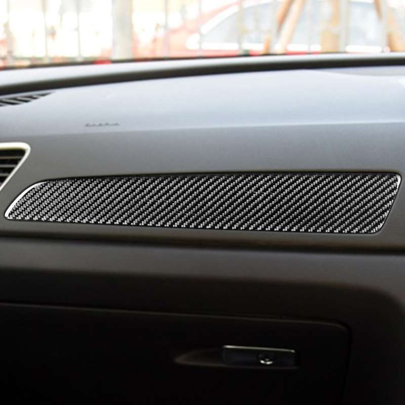 Carbon Fiber Car Co-pilot Trim Decorative Sticker for Audi Q3 2013-2018,Right Drive