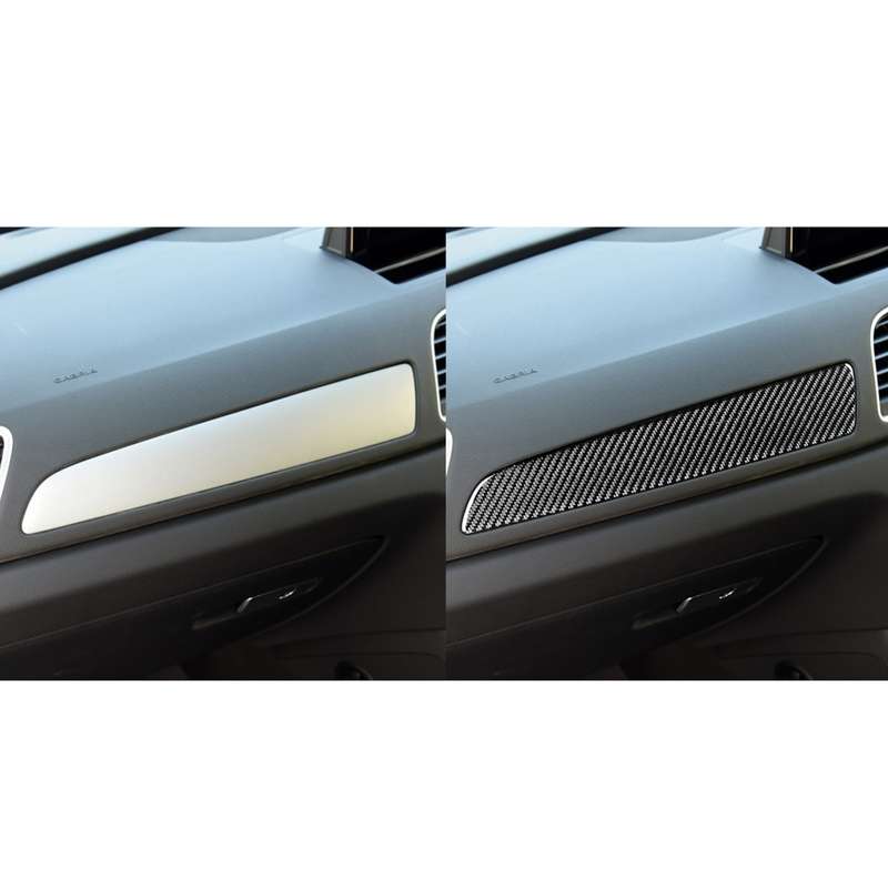 Carbon Fiber Car Co-pilot Trim Decorative Sticker for Audi Q3 2013-2018,Right Drive