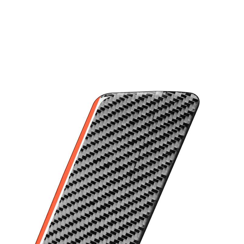 Carbon Fiber Car Co-pilot Trim Red Edge Decorative Sticker for Audi Q3 2013-2018,Left Drive