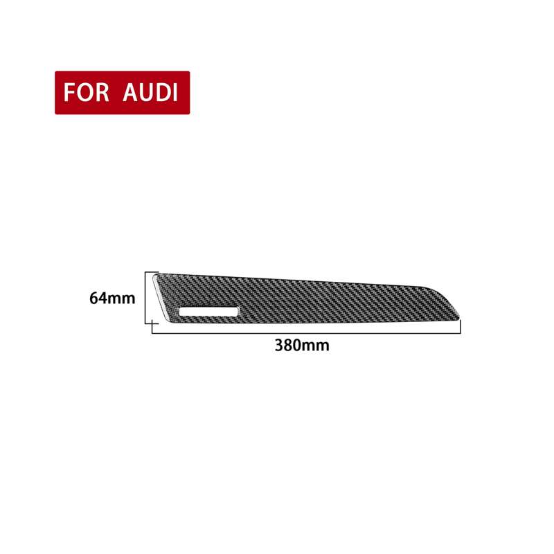 Carbon Fiber Car Co-pilot Trim with Hole Decorative Sticker for Audi Q3 2013-2018,Left Drive