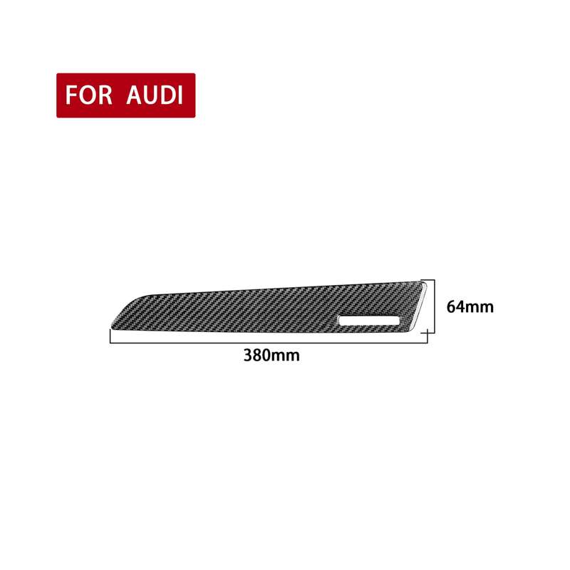 Carbon Fiber Car Co-pilot Trim with Hole Decorative Sticker for Audi Q3 2013-2018,Right Drive