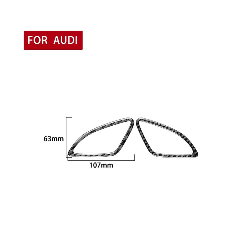 2 PCS / Set Carbon Fiber Car Instrument Air Outlet Decorative Sticker for Audi Q3 2013-2018,Left and