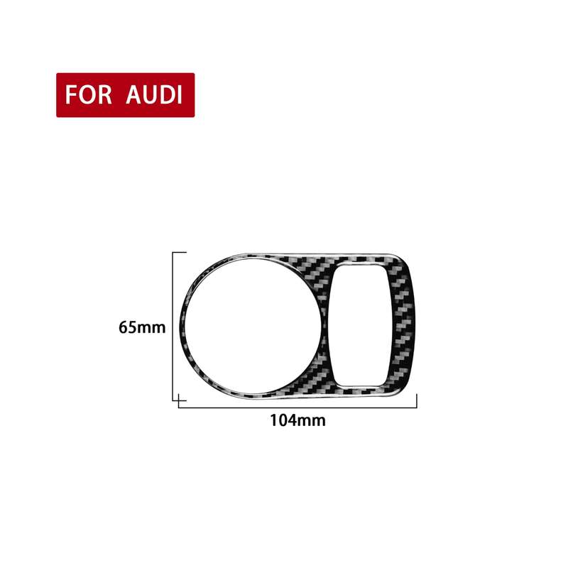 Carbon Fiber Car Headlight Switch Decorative Sticker for Audi Q3 2013-2018,Left and Right Drive Univ