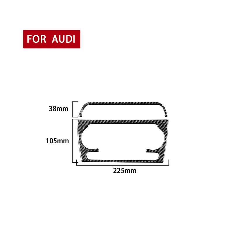 2 PCS / Set Carbon Fiber Car Air Conditioning Knob Frame Decorative Sticker for Audi Q3 2013-2018,Le