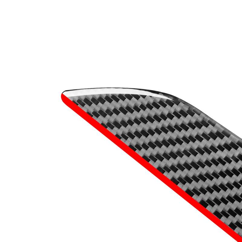 4 PCS / Set Carbon Fiber Car Interior Door Trim Red Edge Decorative Sticker for Audi Q3 2013-2018,Le