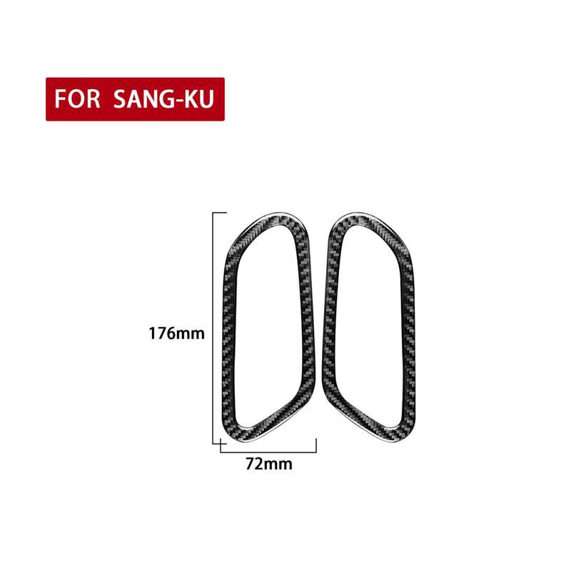 2 PCS / Set Carbon Fiber Car Inner Door Handle Decorative Sticker for Volkswagen Scirocco 2009-2016,