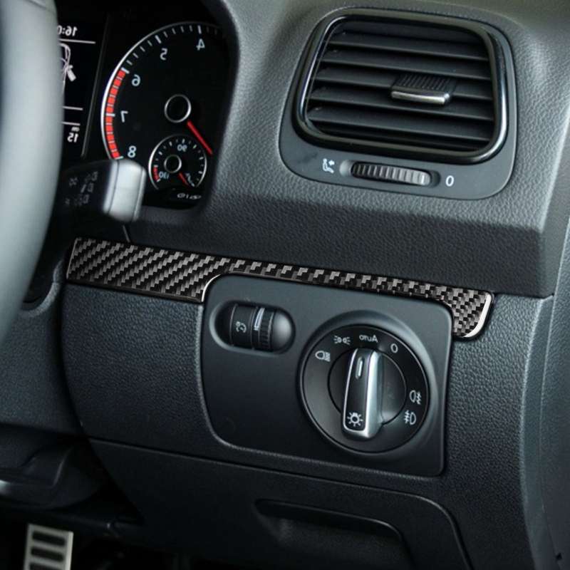 3 PCS / Set Carbon Fiber Car Dashboard Strip Decorative Sticker for Volkswagen Scirocco 2009-2016,Ri