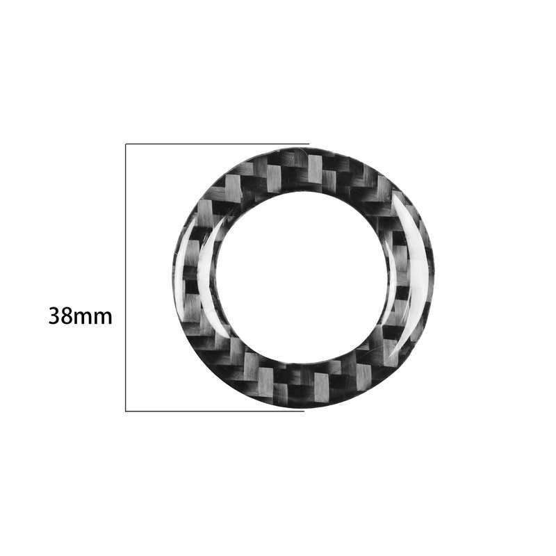 Carbon Fiber Car Ignition Switch Inside Decorative Sticker for Dodge Challenger 2015 to Now, Left Dr