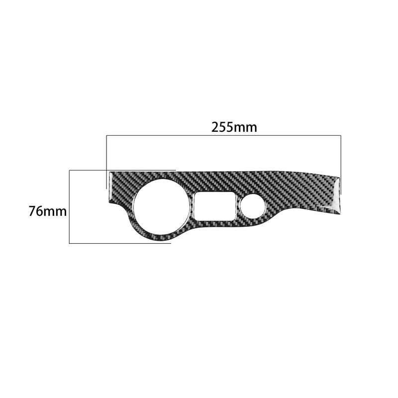 Carbon Fiber Car Headlight Switch Panel Decorative Sticker for Dodge Challenger 2015 to Now, Left Dr