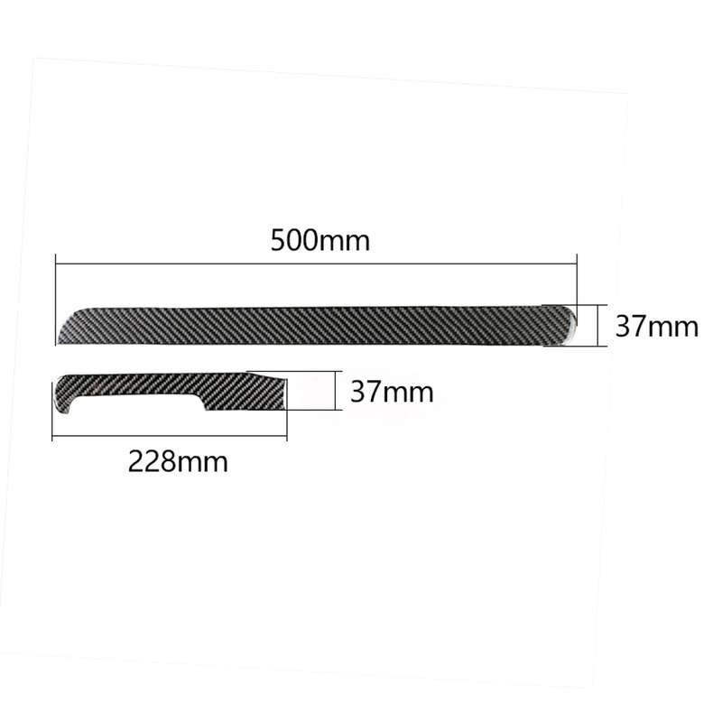 Carbon Fiber Car Central Control Strip Decorative Sticker for Volkswagen Golf 6 2008-2012, Left Driv