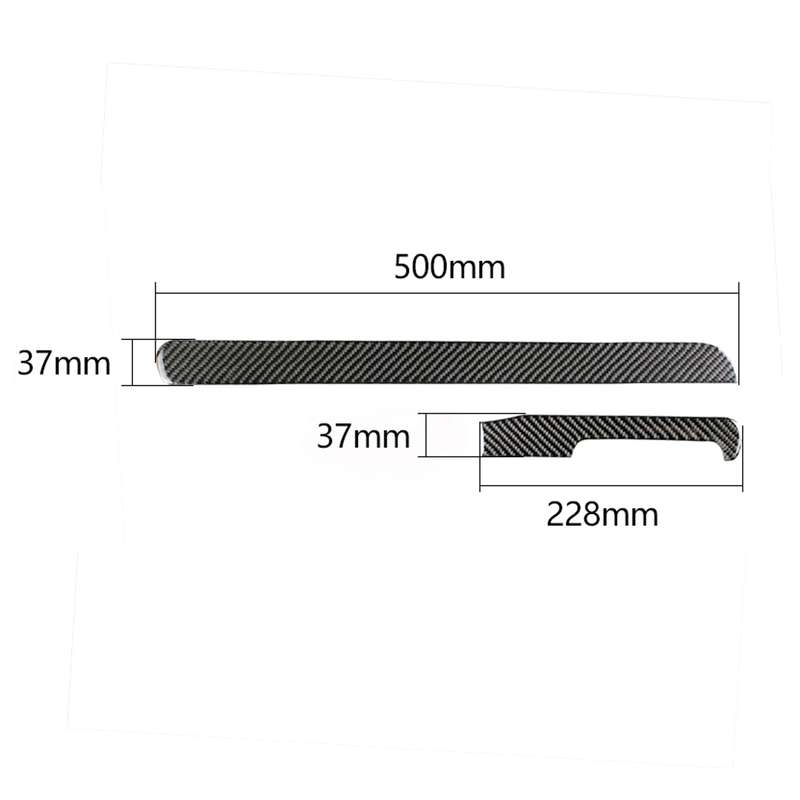 Carbon Fiber Car Central Control Strip Decorative Sticker for Volkswagen Golf 6 2008-2012, Right Dri