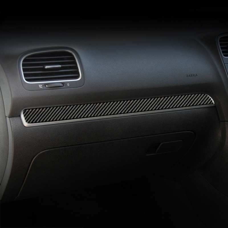 Carbon Fiber Car Central Control Strip Decorative Sticker for Volkswagen Golf 6 2008-2012, Right Dri