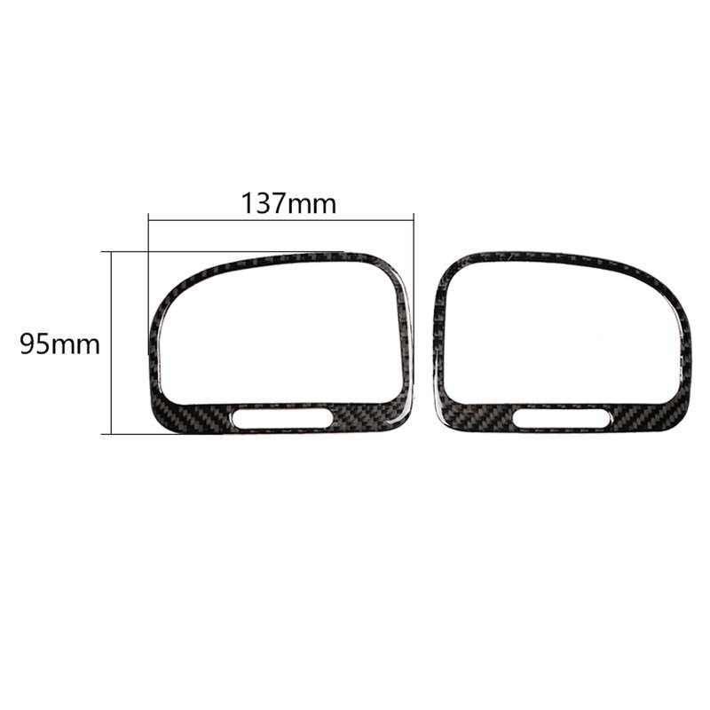 Carbon Fiber Car Left Right Air Outlet Decorative Sticker for Volkswagen Golf 6 2008-2012