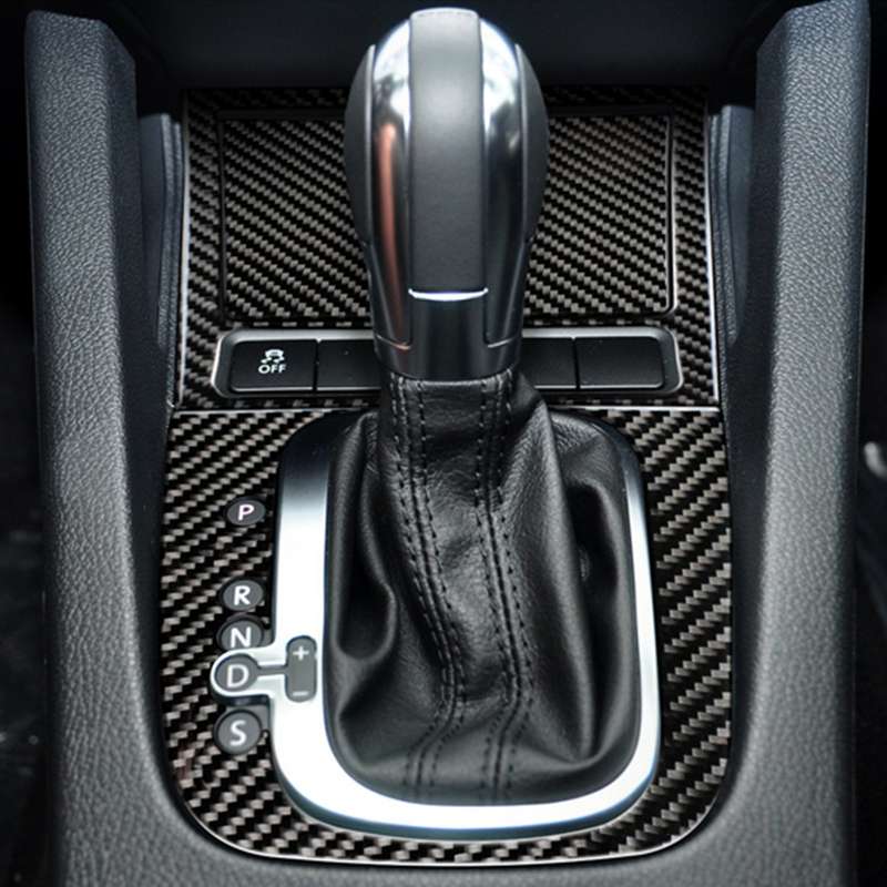 Carbon Fiber Car Ashtray Frame Decorative Sticker for Volkswagen Golf 6 2008-2012