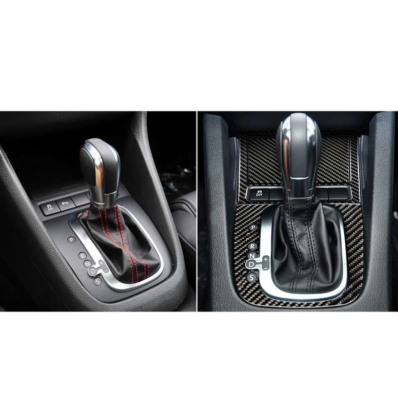 Carbon Fiber Car Ashtray Frame Decorative Sticker for Volkswagen Golf 6 2008-2012