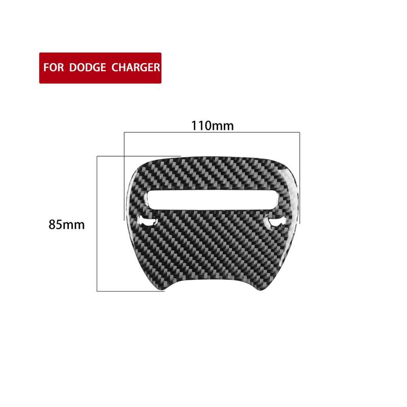 Carbon Fiber Car Steering Wheel Logo Decorative Sticker for Dodge Challenger 2015 to Now, Left Drivi