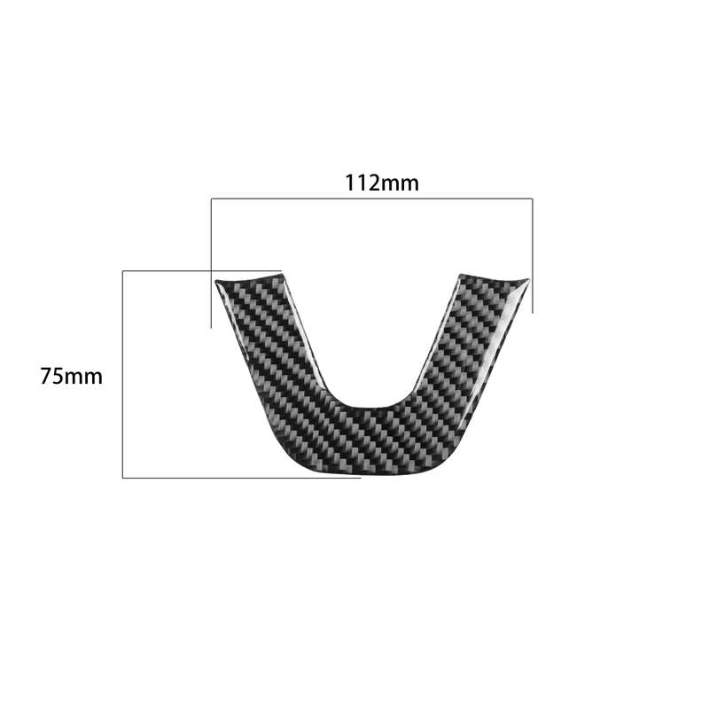 Carbon Fiber Car Steering Wheel Chin Decorative Sticker for Dodge Challenger 2015 to Now, Left Drivi