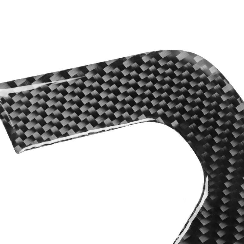 Carbon Fiber Car Steering Wheel Chin Decorative Sticker for Dodge Challenger 2015 to Now, Left Drivi