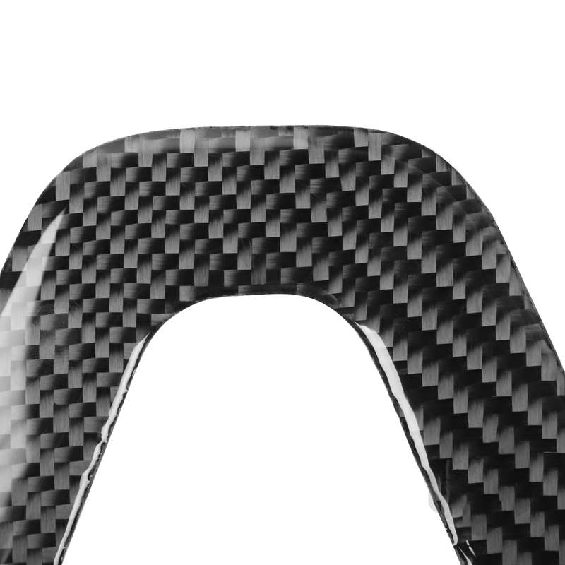 Carbon Fiber Car Steering Wheel Chin Decorative Sticker for Dodge Challenger 2015 to Now, Left Drivi