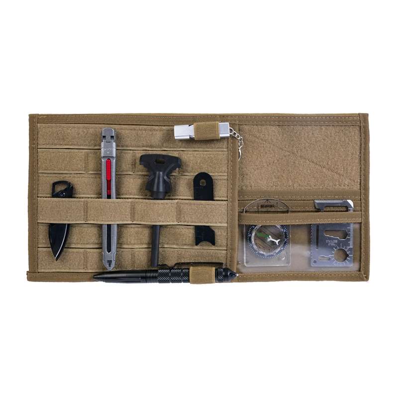 Car Sun Visor Storage Bag Glasses Frame Bill Clip (Khaki)