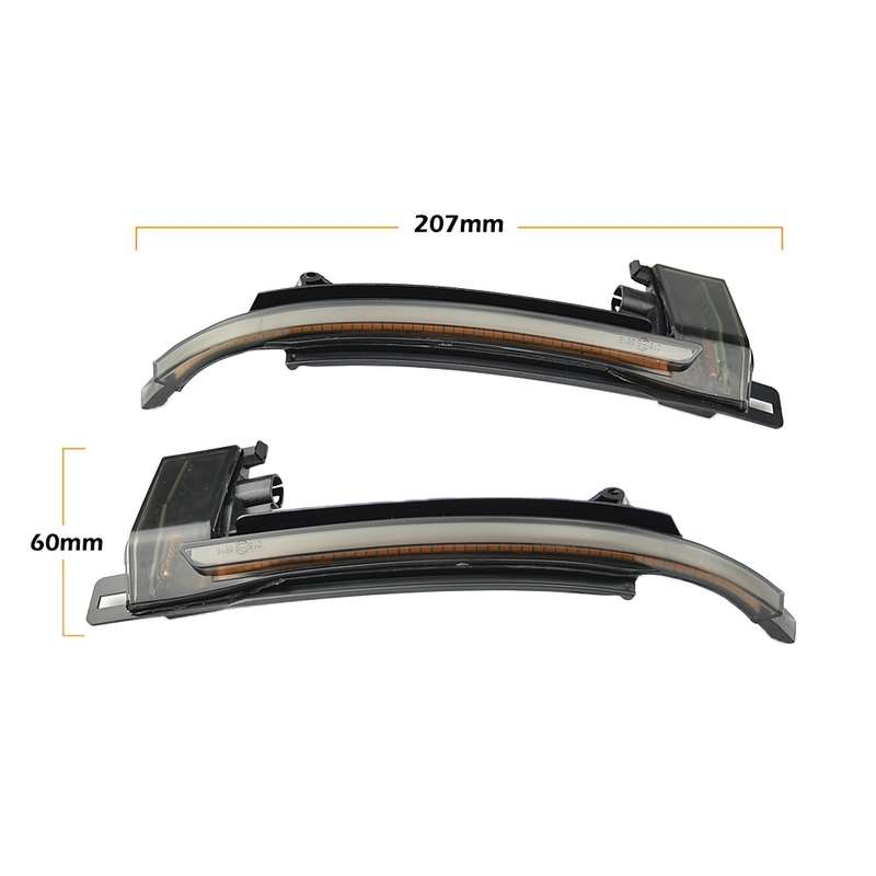 1 Pair For Audi A4 B8 Car Dynamic LED Turn Signal Light Rearview Mirror Flasher Water Blinker (Trans