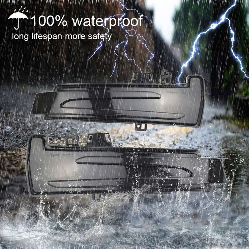 1 Pair For Mercedes-Benz A Class W176 2013-2017 Car Dynamic LED Turn Signal Light Rearview Mirror Fl