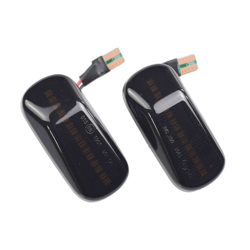 2pcs For Honda Civic 2001-2015 Car Dynamic LED Fender Side Light 34301-S5H-T02(Transparent Black)