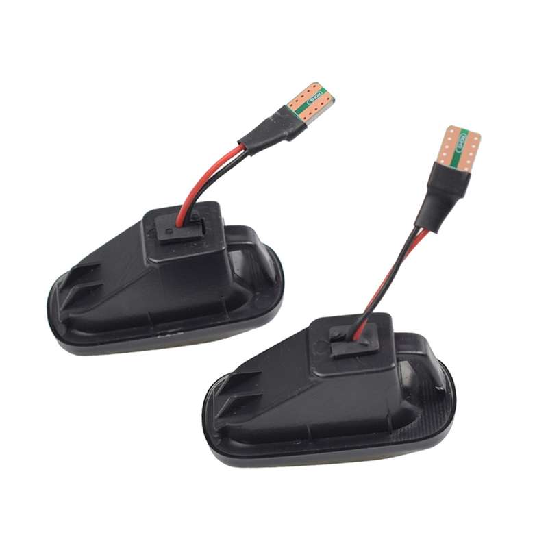 2pcs For Honda Civic 2001-2015 Car Dynamic LED Fender Side Light 34301-S5H-T02(Transparent Black)