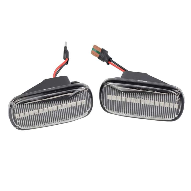 2pcs For Honda Civic 2001-2015 Car Dynamic LED Fender Side Light 34301-S5H-T02(Transparent)