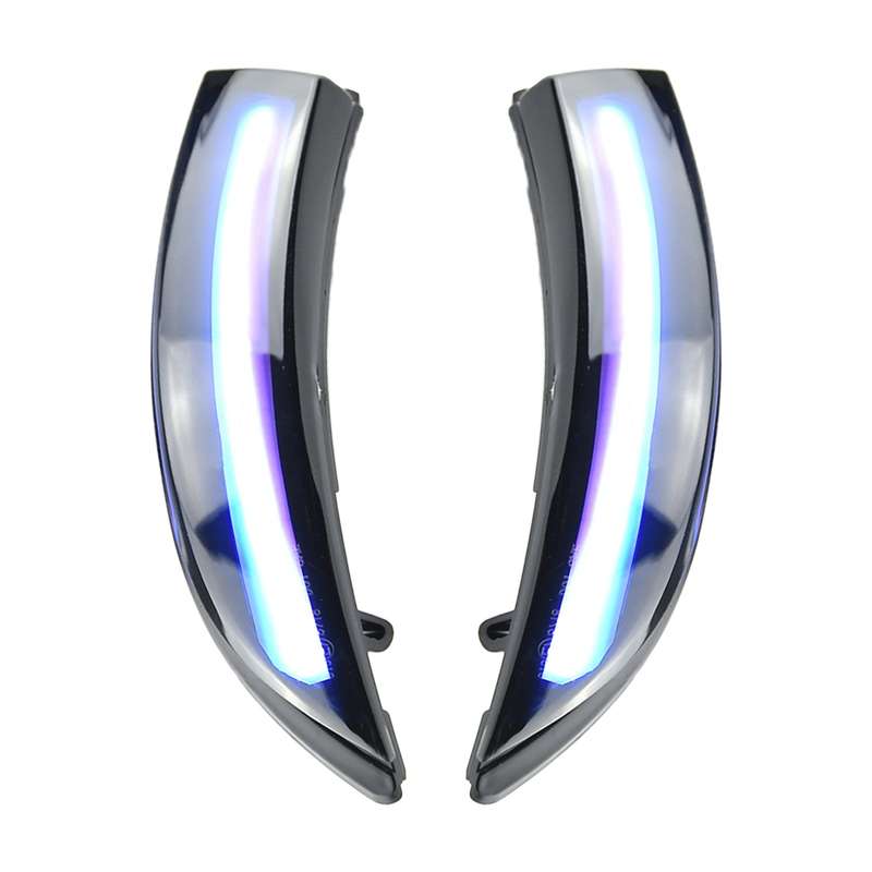 1 Pair For Ford Fiesta 2008-2017 Car Dynamic LED Turn Signal Light Rearview Mirror Flasher Water Bli