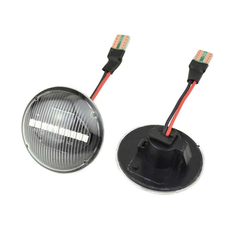 2pcs For Land Rover Range Rover L322 2002-2012 Car Dynamic LED Fender Side Light (Transparent)