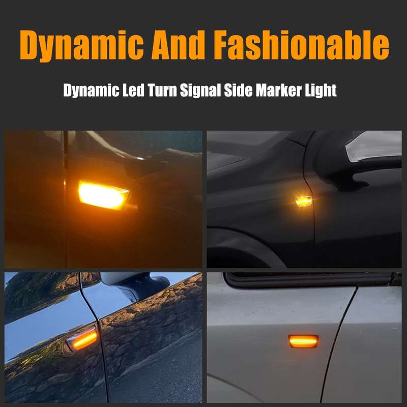 2pcs For Chevrolet Cruze 2009-2014 Car Dynamic LED Fender Side Light 1713423(Transparent)