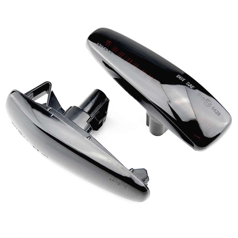 2pcs For Mitsubishi Lancer 2008-2018 Car Dynamic LED Fender Side Light (Transparent)